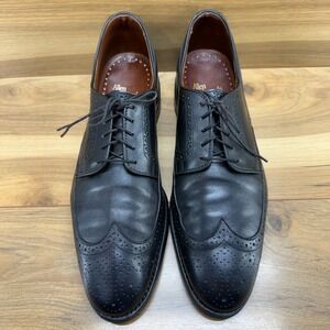Allen Edmonds Lombard Wingtip Mens 11.5 D Black Leather Dress Shoes